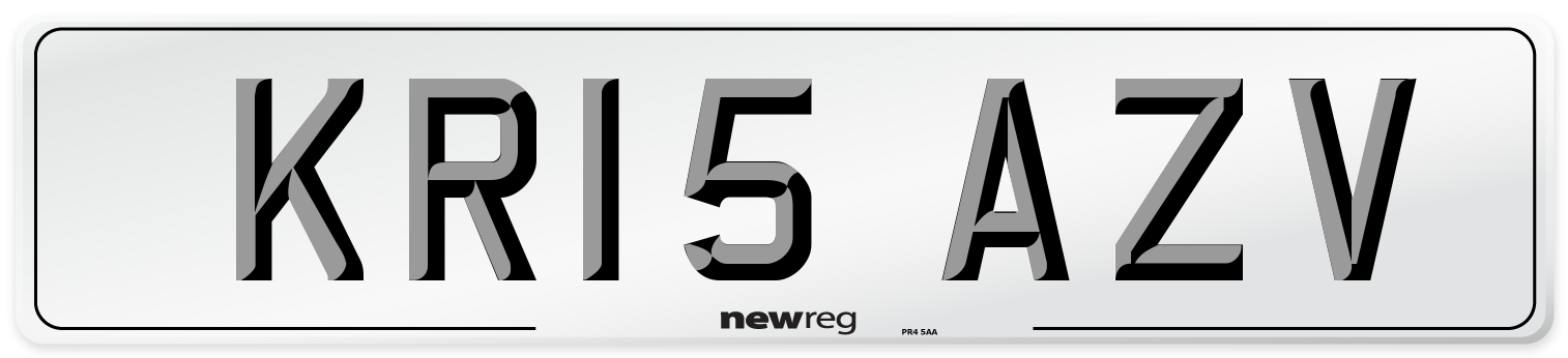 KR15 AZV Number Plate from New Reg